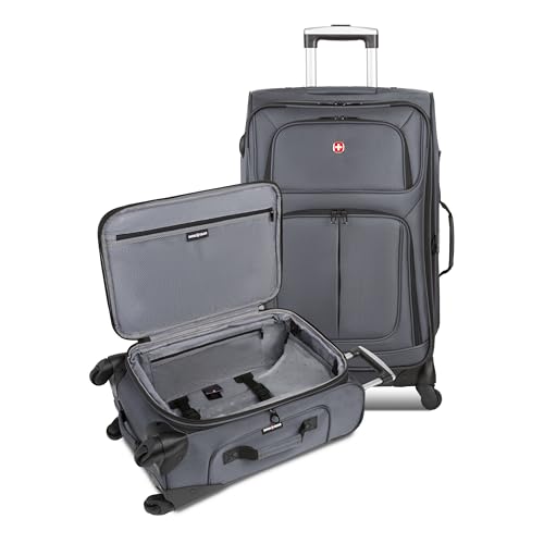 SwissGear Sion Softside Expandable Roller Luggage, Teal, 3 Piece Set (21/25/29)