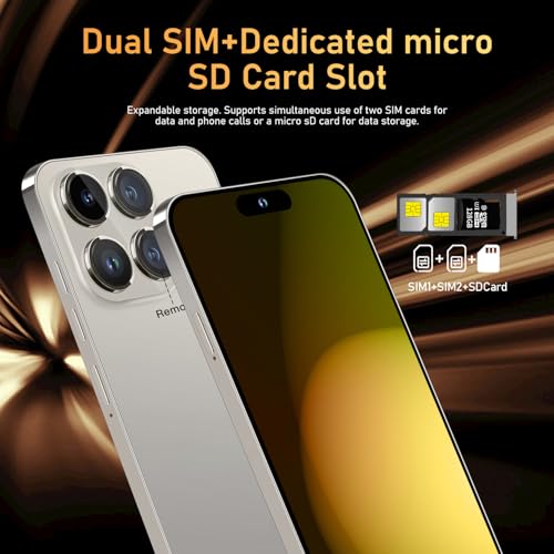 15 Ultra Smartphone Unlocked Cell Phone,Battery 6800mAh 6.8 HD Screen Unlocked Phone,12+512GB Android 14 with 128GB Memory Card