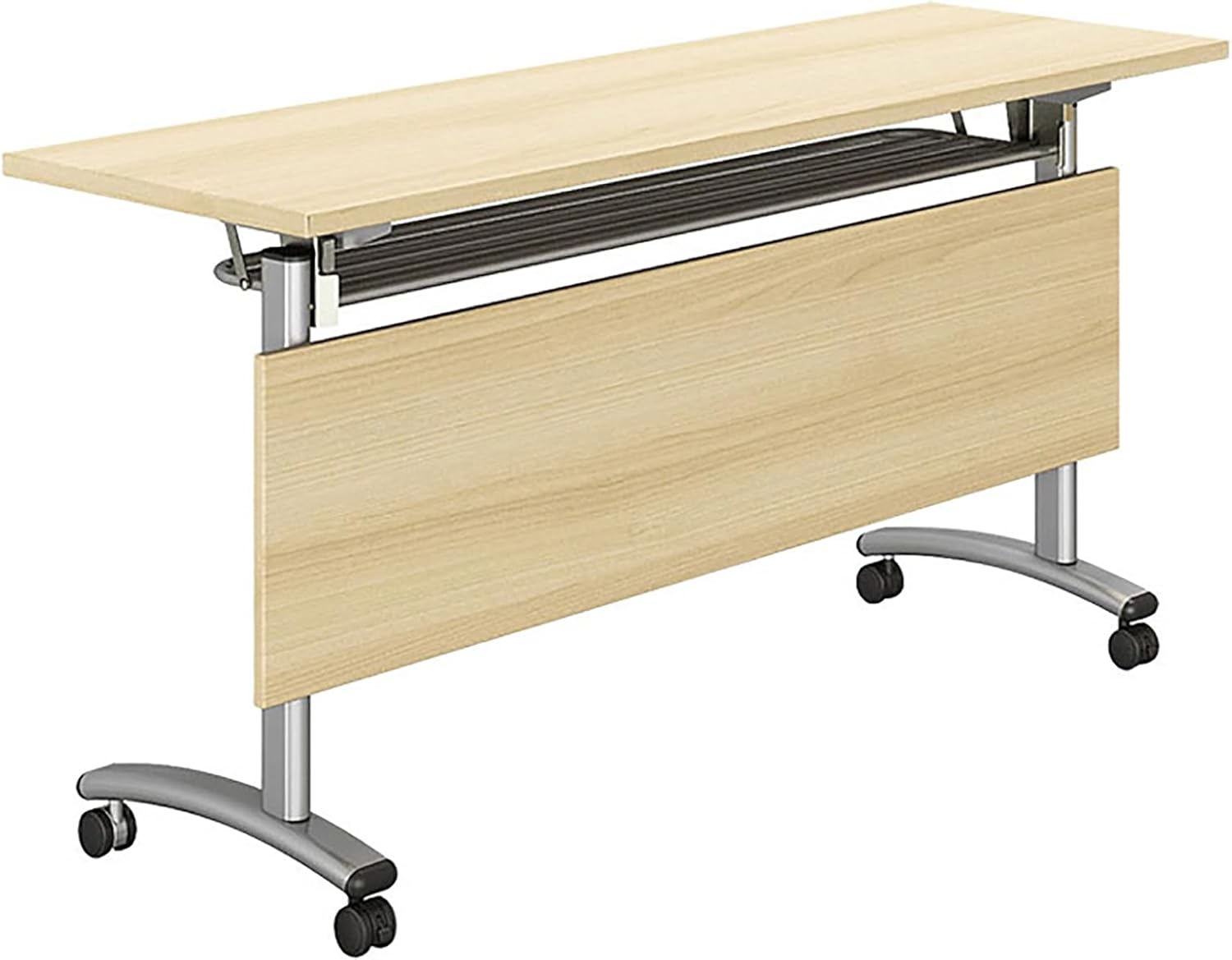 Conference Table Foldable Meeting Tables, Conference Rooms Training Rooms Flip Top Mobile Training Table, Rolling Meeting Table with Caster Wheels