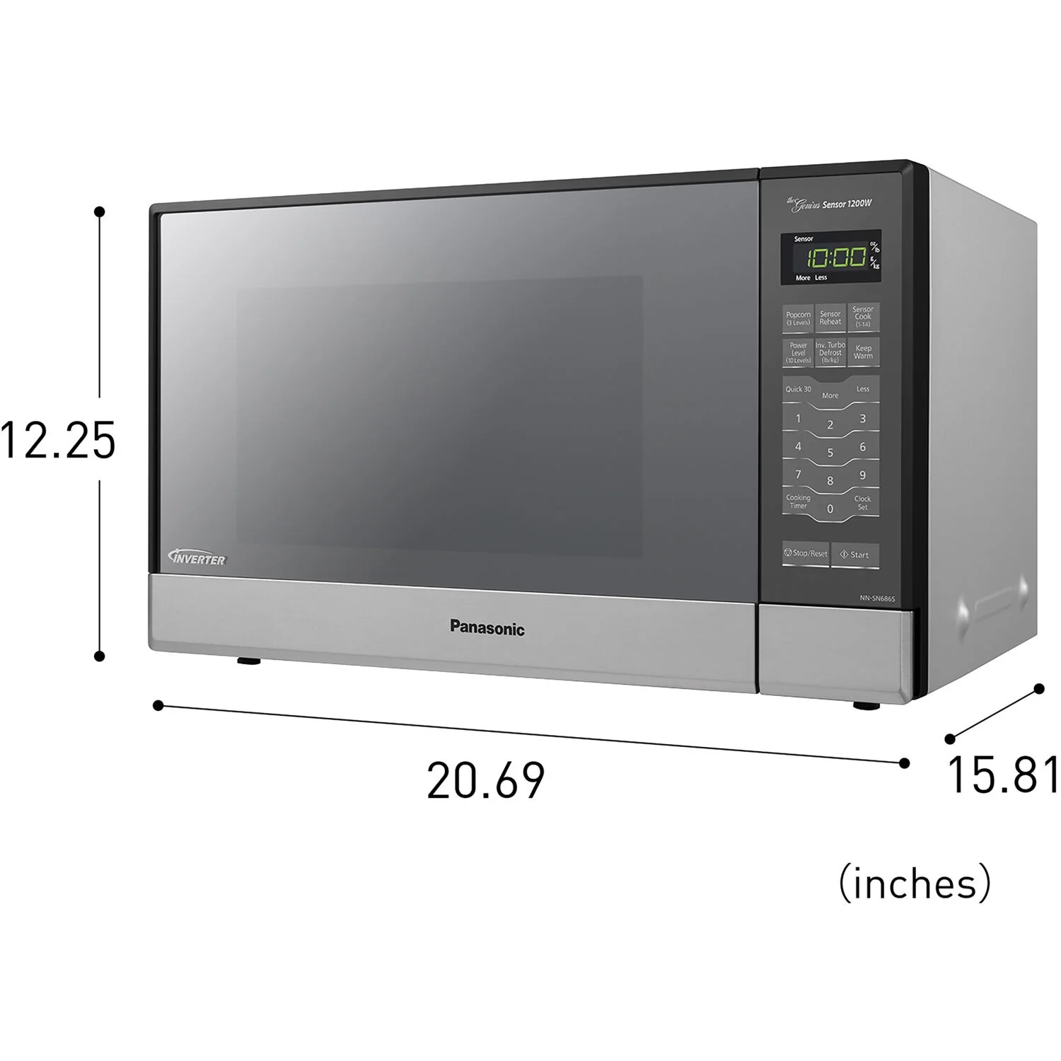 Panasonic 1.2 Cu. Ft. Countertop / Built-In Microwave Oven, 1200W Inverter Power and Genius Sensor