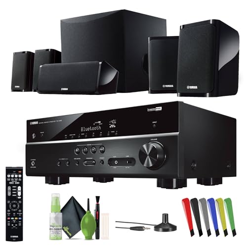 Yamaha Audio YHT-4950U 4K Ultra HD 5.1-Channel Home Theater System with 8" 50W RMS Powered Subwoofer Speakers, AV Receiver