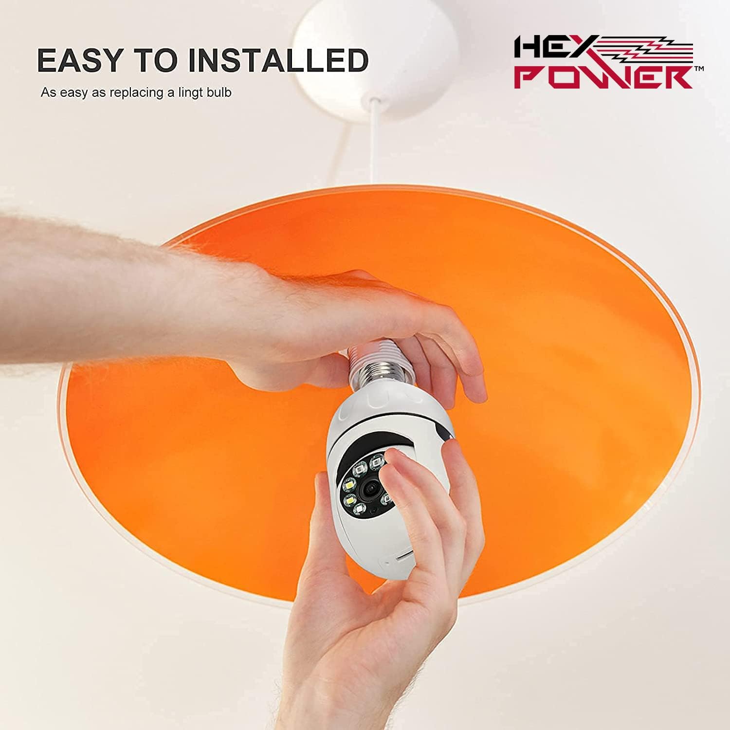 HEX662 Bulb WiFi Camera 360 Degree PTZ Panoramic IP Camera