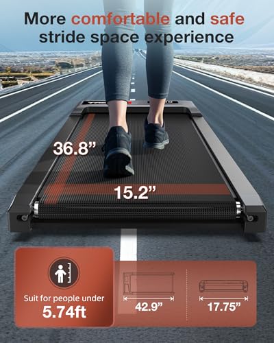 WELLFIT 10% Incline Walking Pad, 3HP 4MPH/7.6MPH 265/350 lb+ Capacity Treadmills for Home, Wide Running Area Treadmill with Mute Remote