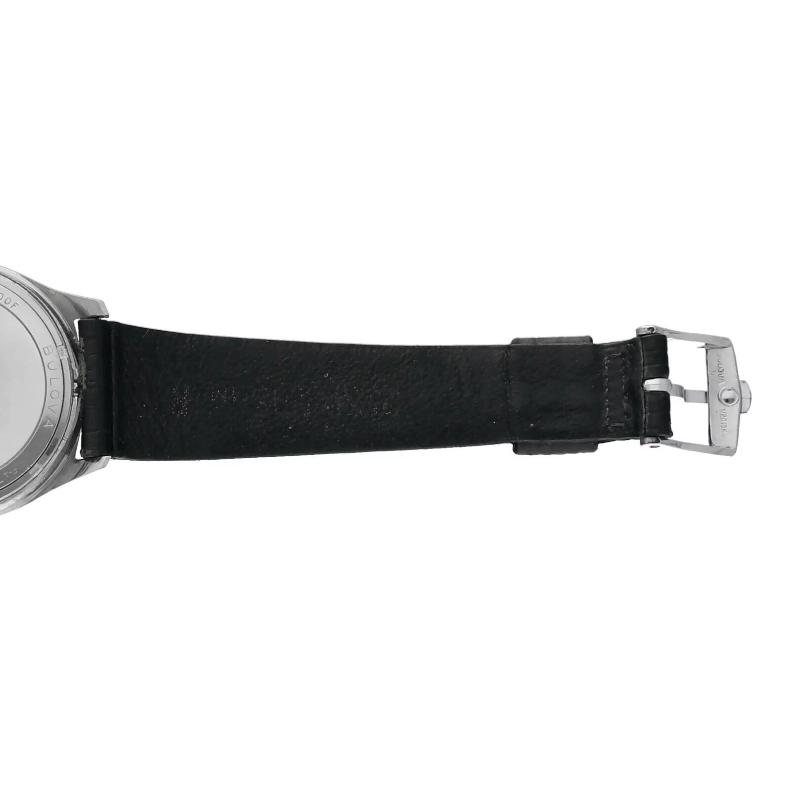 Vintage Bulova Accutron Date Stainless Steel Black Dial Tuning Fork Men's Watch