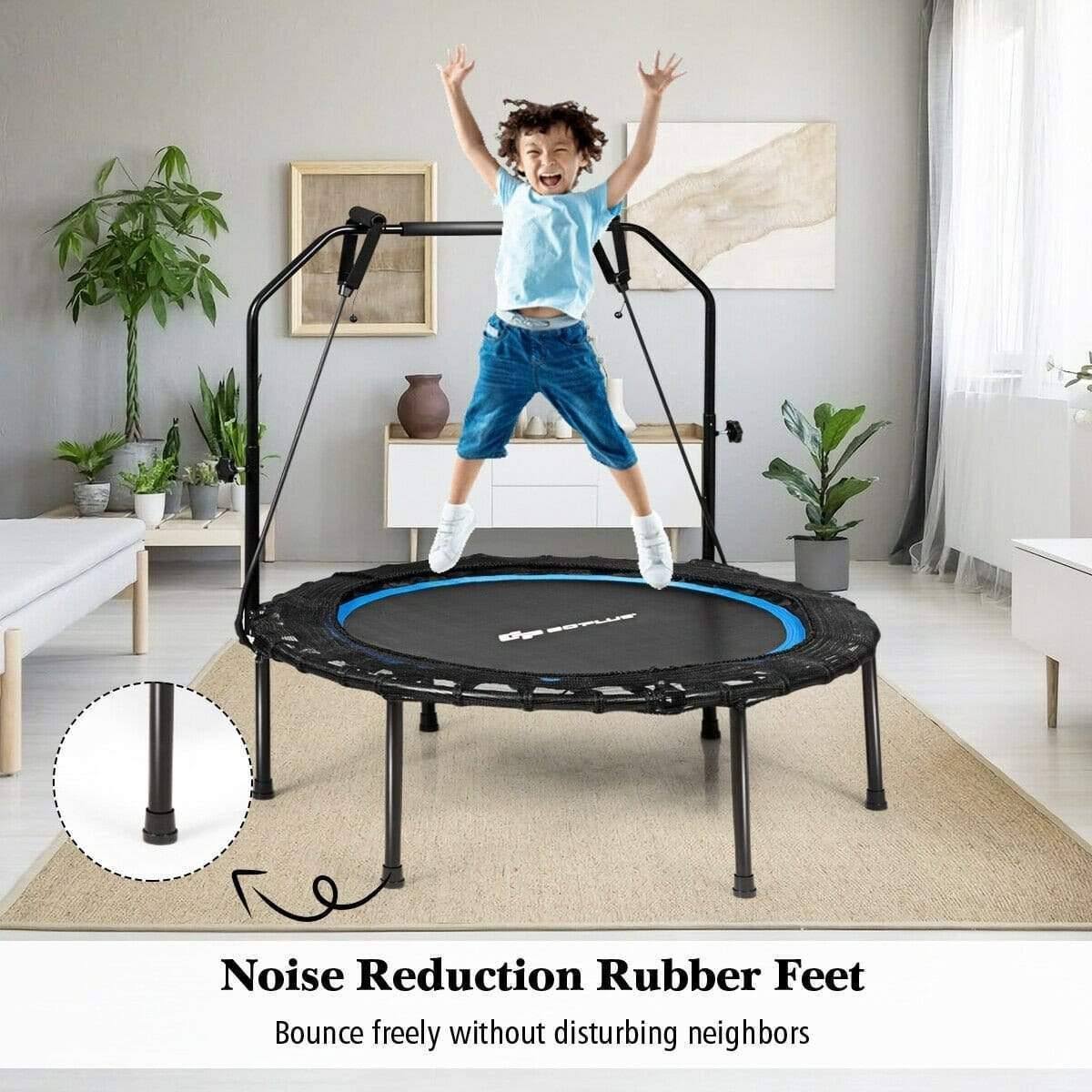 Costway Foldable Fitness Rebounder - Trampoline with Resistance Bands