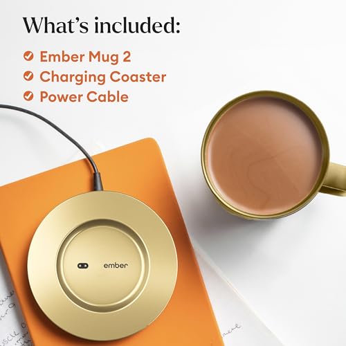 Ember Temperature Control Smart Mug 2, 14 Oz, App-Controlled Heated Coffee Mug with 80 Min Battery Life and Improved Design, Black