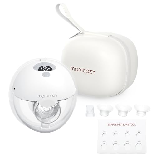 Momcozy M5 Hands-Free Wearable Breast Pump, Double-Sealed Flange for Baby-Like Comfort, 3 Modes & 9 Suction Levels, Portable Electric Pump – 24mm