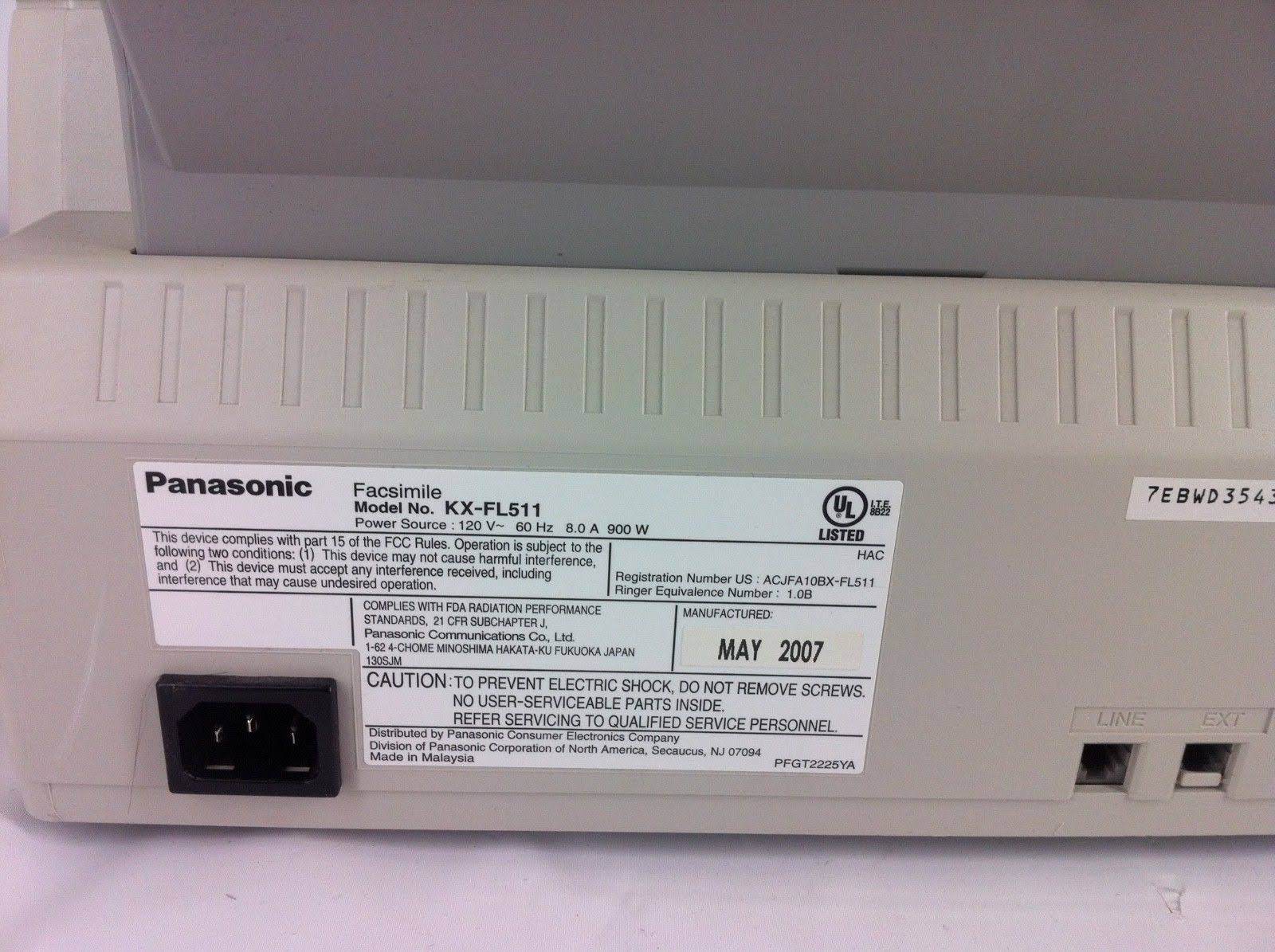 Panasonic KX-FL511 Laser Fax Machine