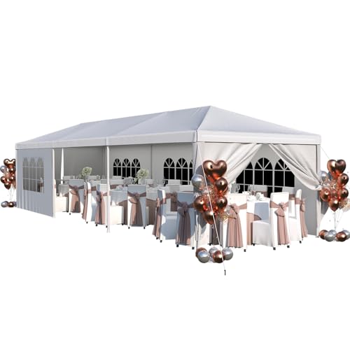 Flamaker Heavy Duty 10'x30' Party Tent Canopy - Waterproof Wedding & Event Shelter with Removable Sidewalls, 2 Doors