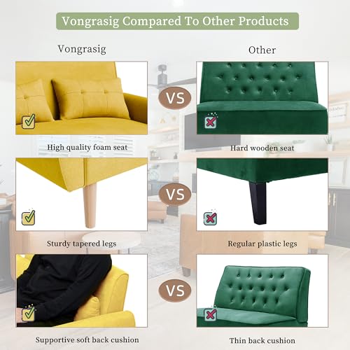 Vongrasig 47" Small Modern Loveseat Sofa