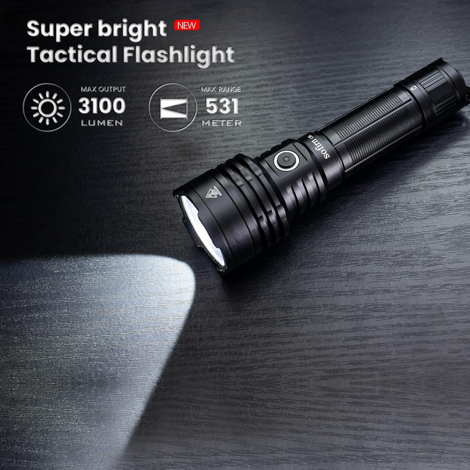 Sofirn C8F Flashlight High Lumens 3500 Lumens, Powerful Flashlight with 3X LH351D LED 5000K 90 High CRI, for Camping, Hiking Lantern