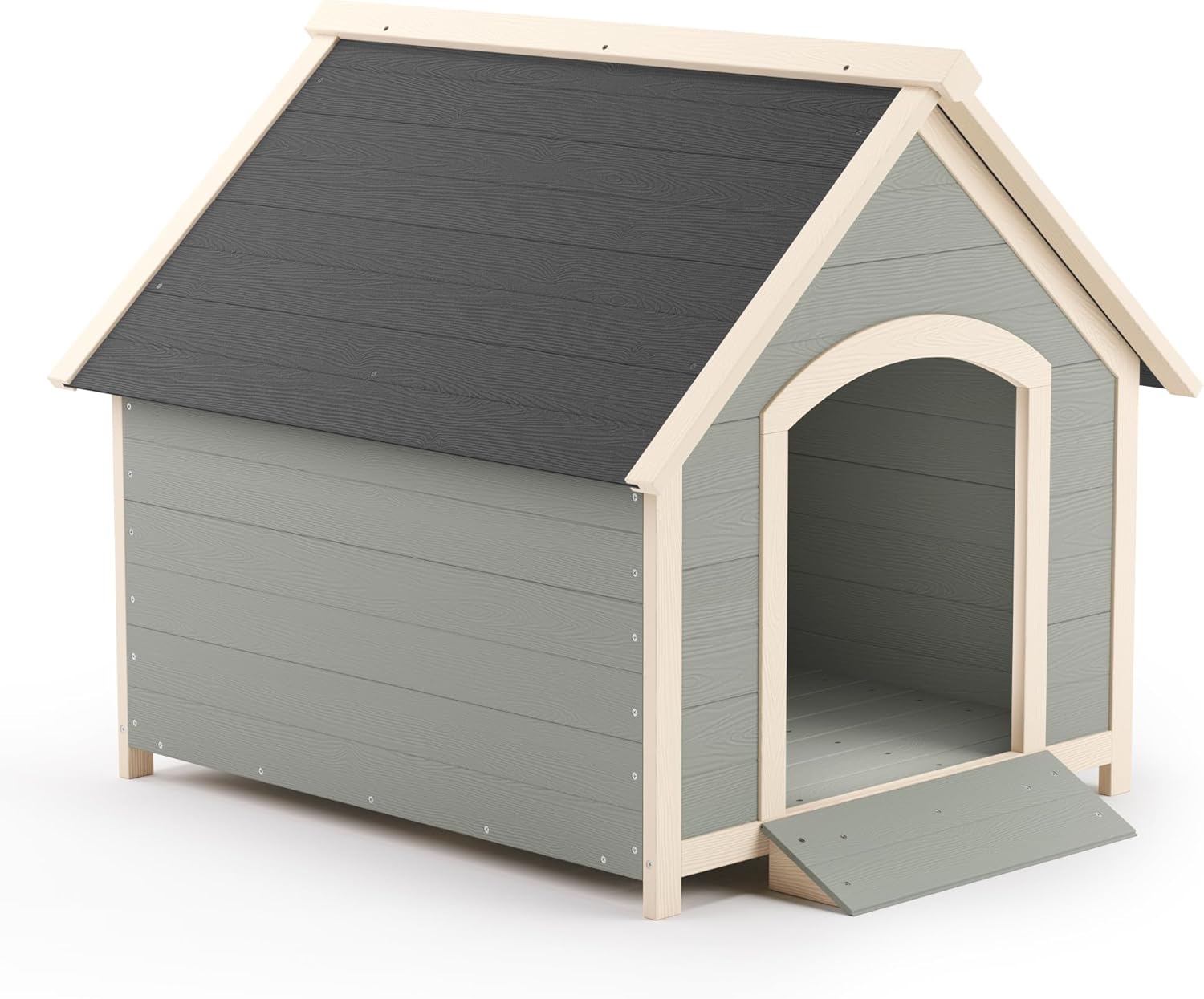 Poly Dog House, 40.7" Dog Houses for Medium to Large Dogs Outside, Durable/Weatherproof/Ventilate