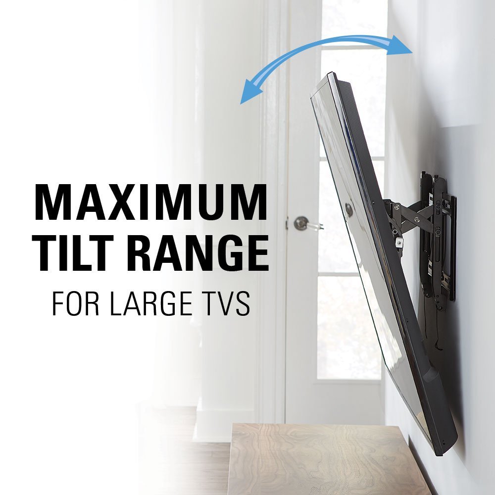 Sanus Advanced Tilt Premium Universal TV Wall Mount for 46” to 90” Flat-Panel TVs - Low Profile, Smooth Extension & Easy to Install - Model VLT6-B1