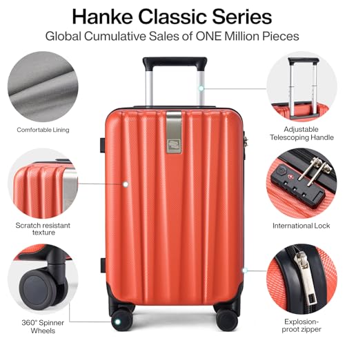 Hanke 29 Inch Luggage Suitcases With Spinner Wheels Lightweight PC hardside Rolling Suitcase With Travel Lock, Checked-Large 29-Inch(Blackish Green)