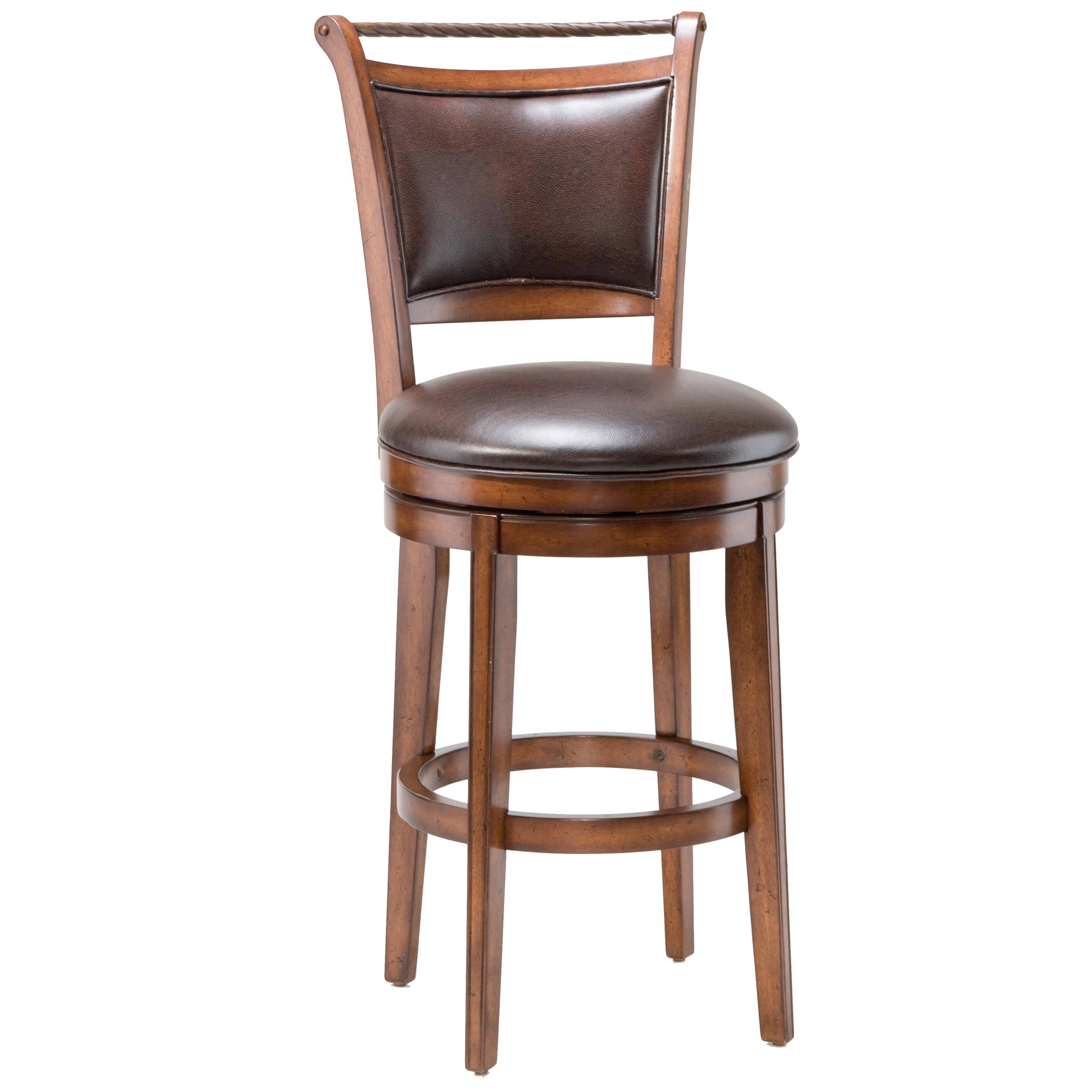 Hillsdale Calais Swivel Counter Stool, Medium Brown Cherry, 26x22