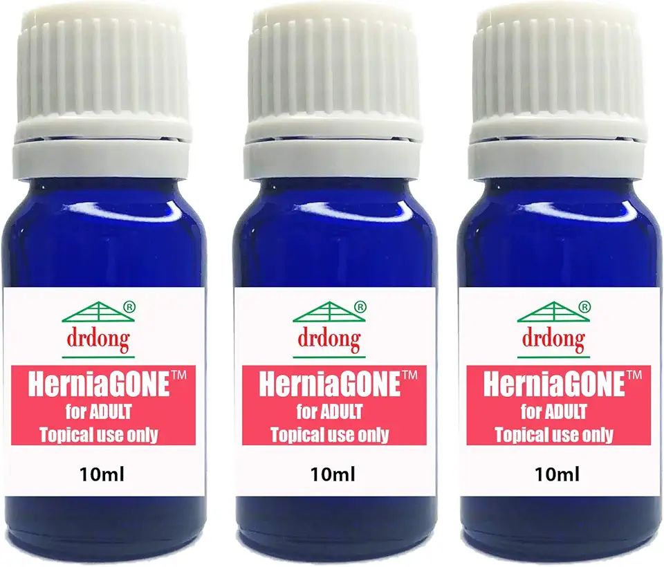 HerniaGONE for Adult 3 Pack- Essential Oil Blend, Easy to Apply topically, Tested for 50+ Years, Natural Remedy for Adult Hernias