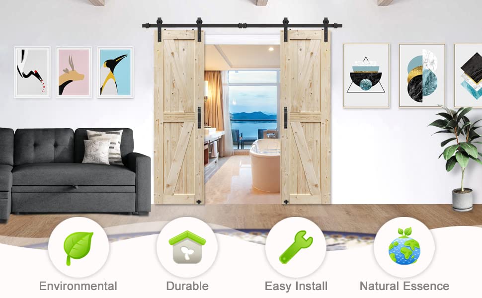 S&Z TOPHAND® 36in x 84in Barn Door