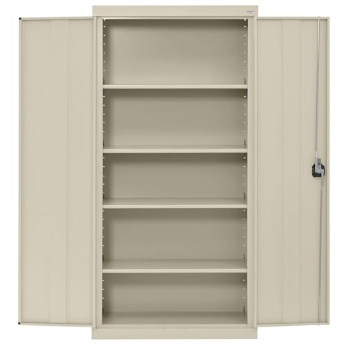 Sandusky Lee EA4R362472-02 Welded Steel Elite Storage Cabinet with Adjustable Shelves, 24" Length x 36" Width x 72" Height, Charcoal