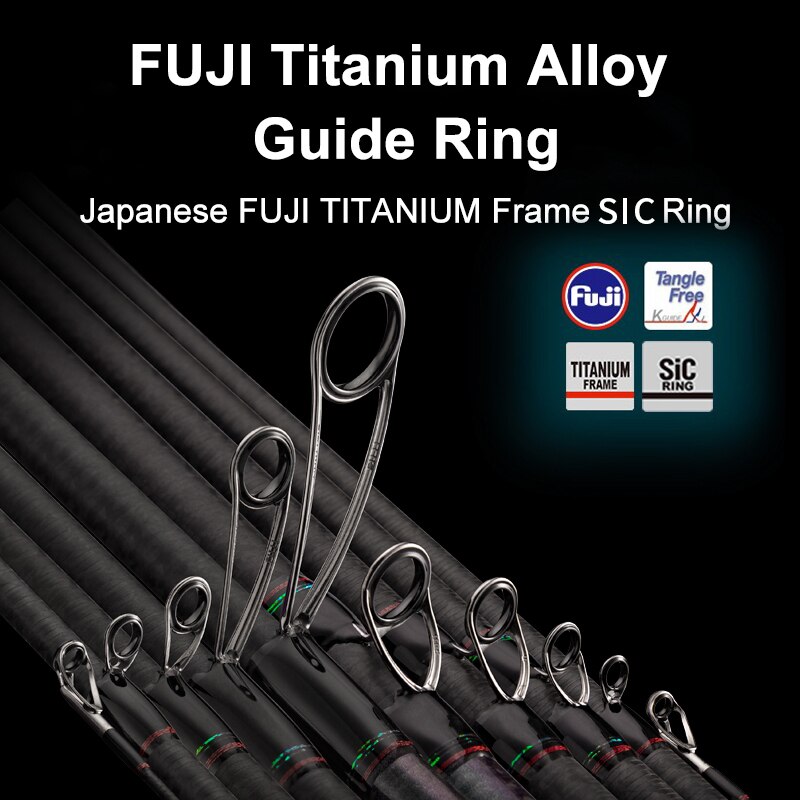 PURELURE Single Section Rod All Fuji SIC Guide Rings Mandarin Fish Rod Sea Bass Rod  Cork Handle Toray T1100G Cloth