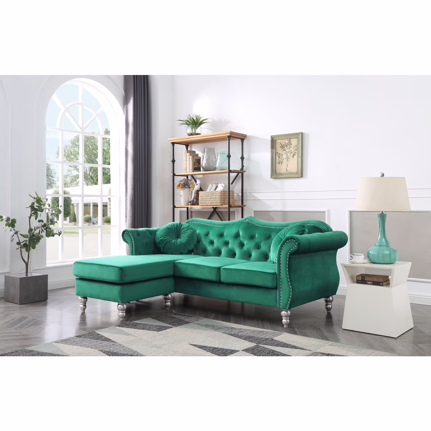 Maykoosh City Sleek G0662B-SC Sofa Chaise , Green
