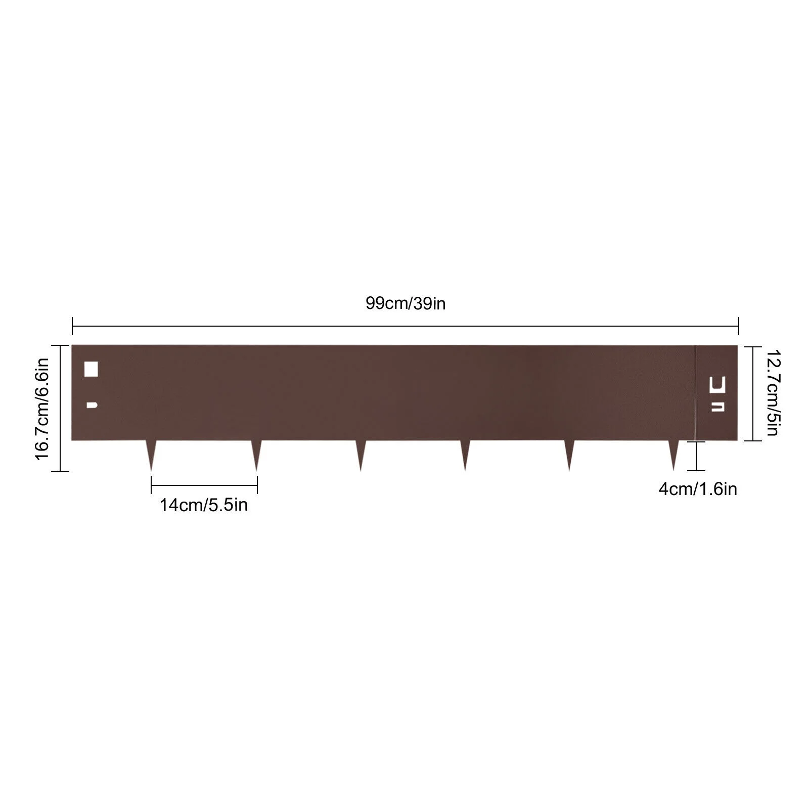 5PCS Steel Lawn Edging Metal Landscape Edging 3/4/5"x39" Without Digging Easy - Curated Treasures Market
