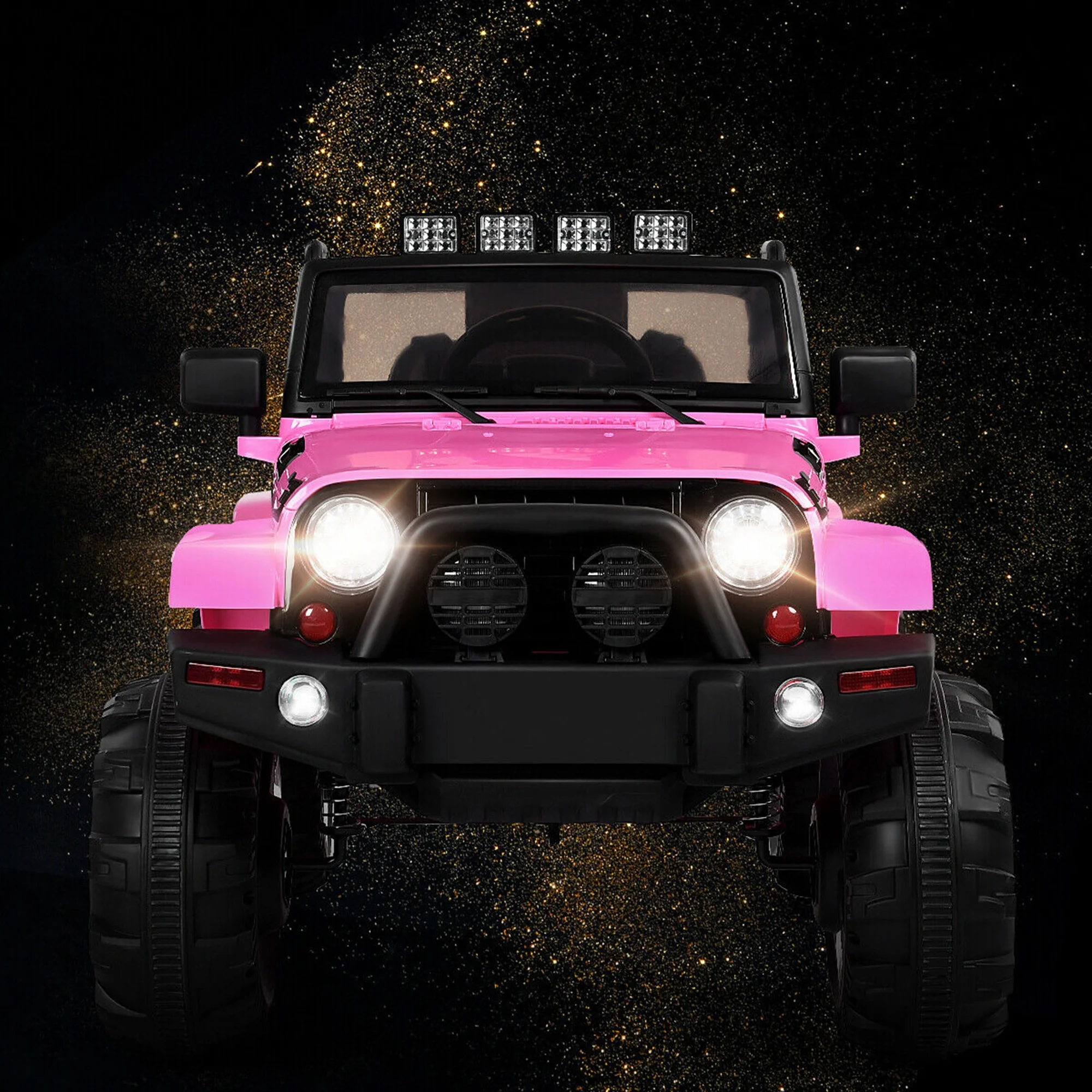 Gymax Electric 12V Kids Ride-on Car Truck Parent Control with 2.4 GHZ Remote Control Pink