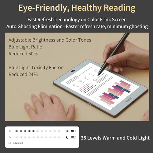 Bigme S6 Color + E-Reader 7.8'' E-Ink Screen ePaper Tablet 6G 128GB eBook Reader Notetaking Tablet with Stylus and Cover