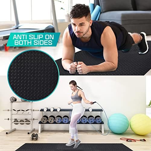 Yes4All 24SQFT-120SQFT Puzzle Exercise Mat for Home Gym, EVA Interlocking Foam Floor Tiles with Border for Workout Equipment