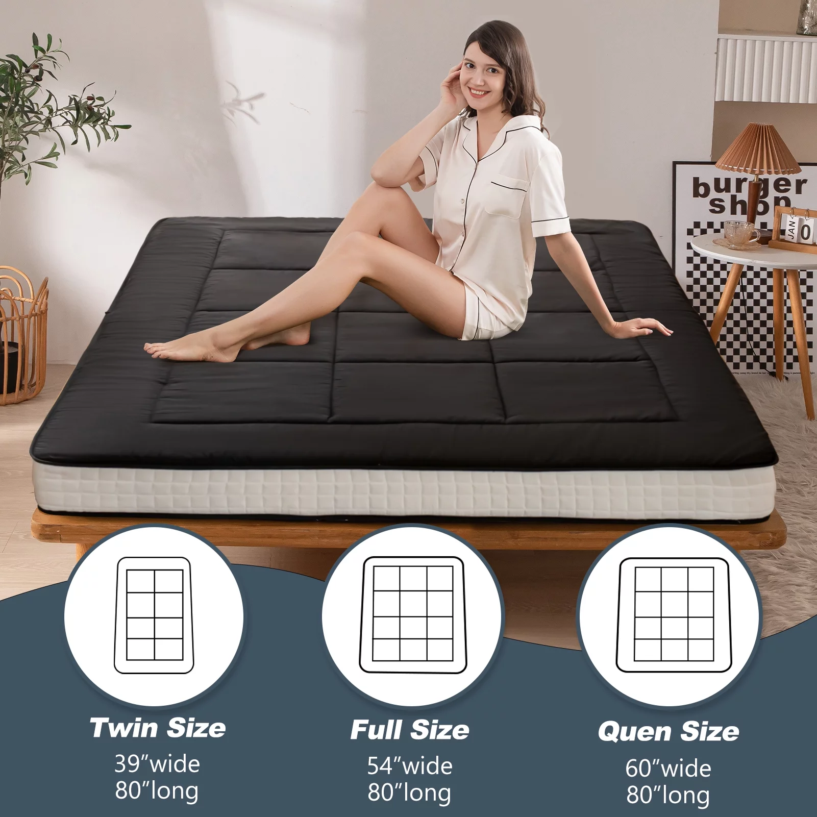 MAXYOYO 6" Extra Thick Japanese Floor Mattress Futon Mattress