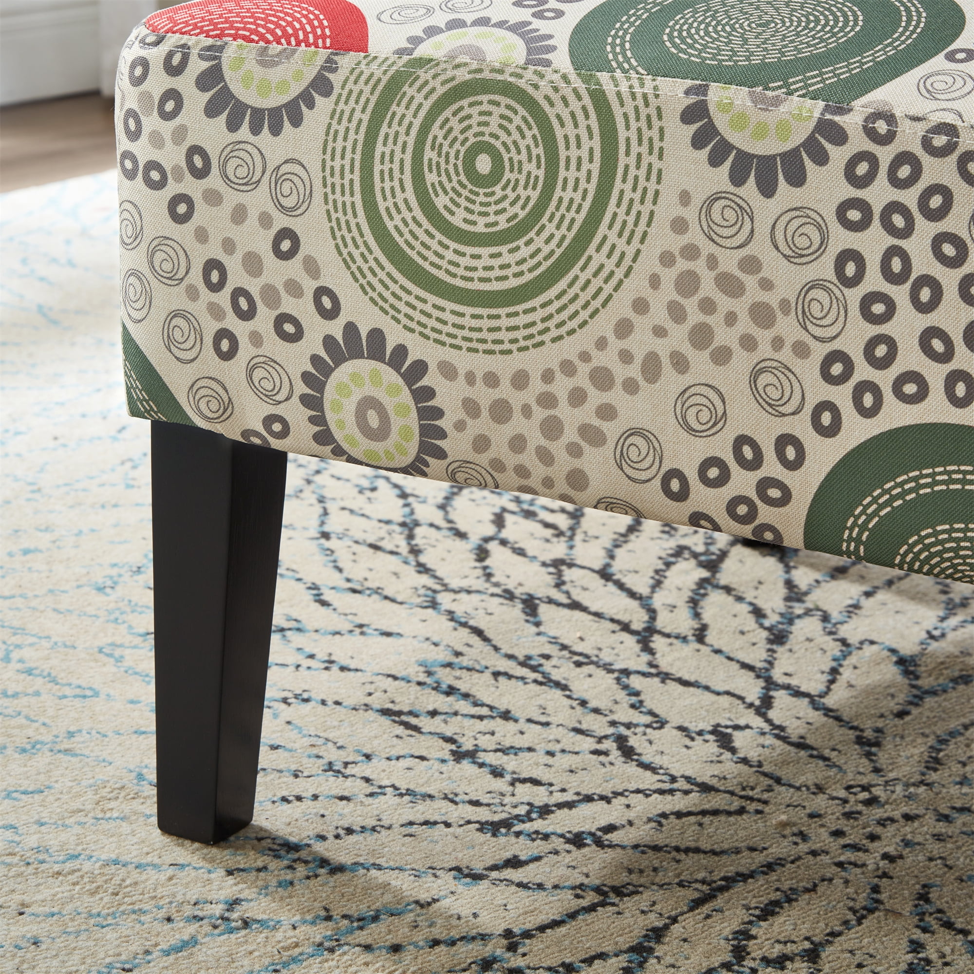 GEXPUSM Armless Accent Chair Set of 2, Modern Living Room Chairs with Thick Cushion & Solid Wood Legs, Fabric Comfy Bedroom Chair