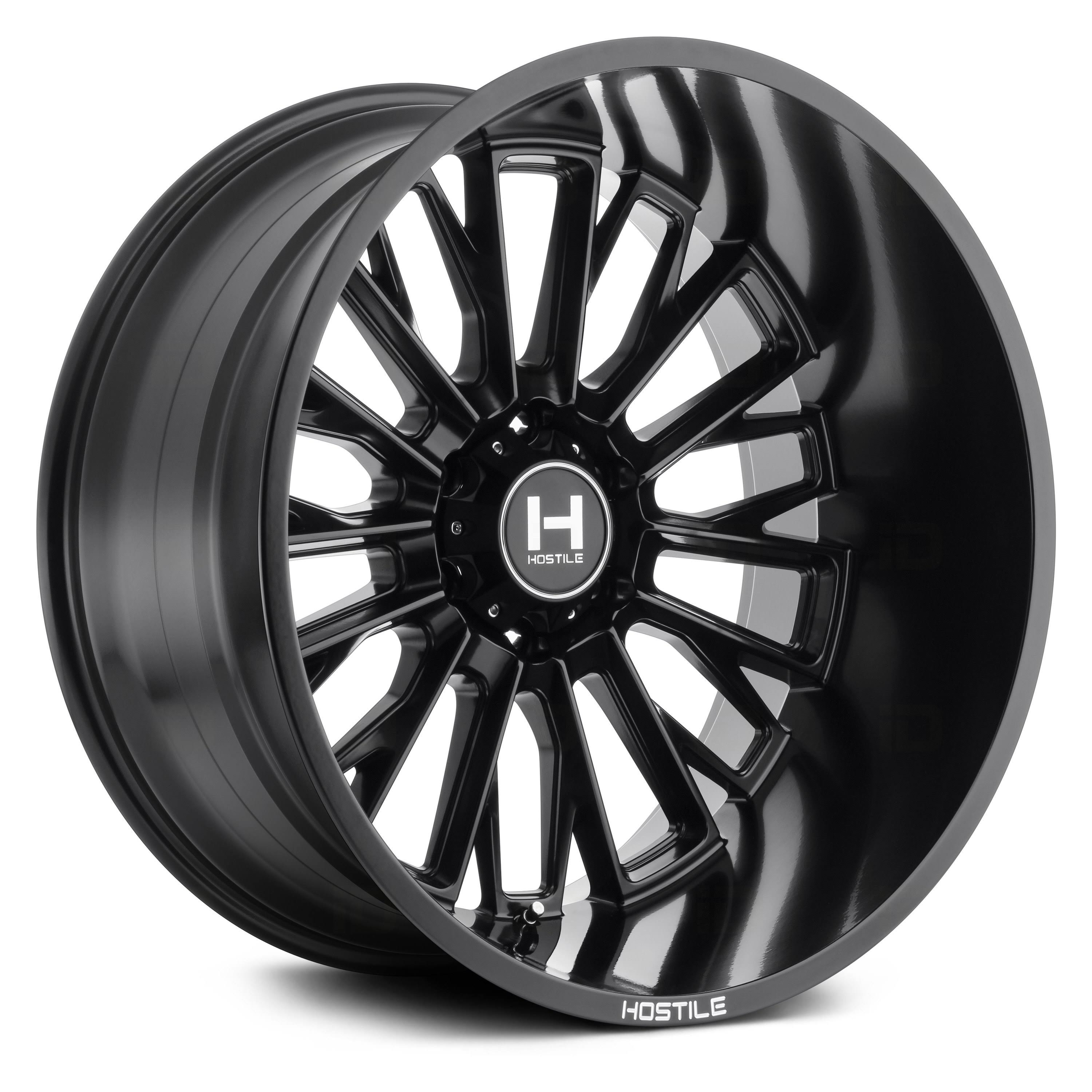 Hostile Fury Wheel Asphalt Black 22x12 8x6.5 (8x165.1) -44mm - Avayadevconnect