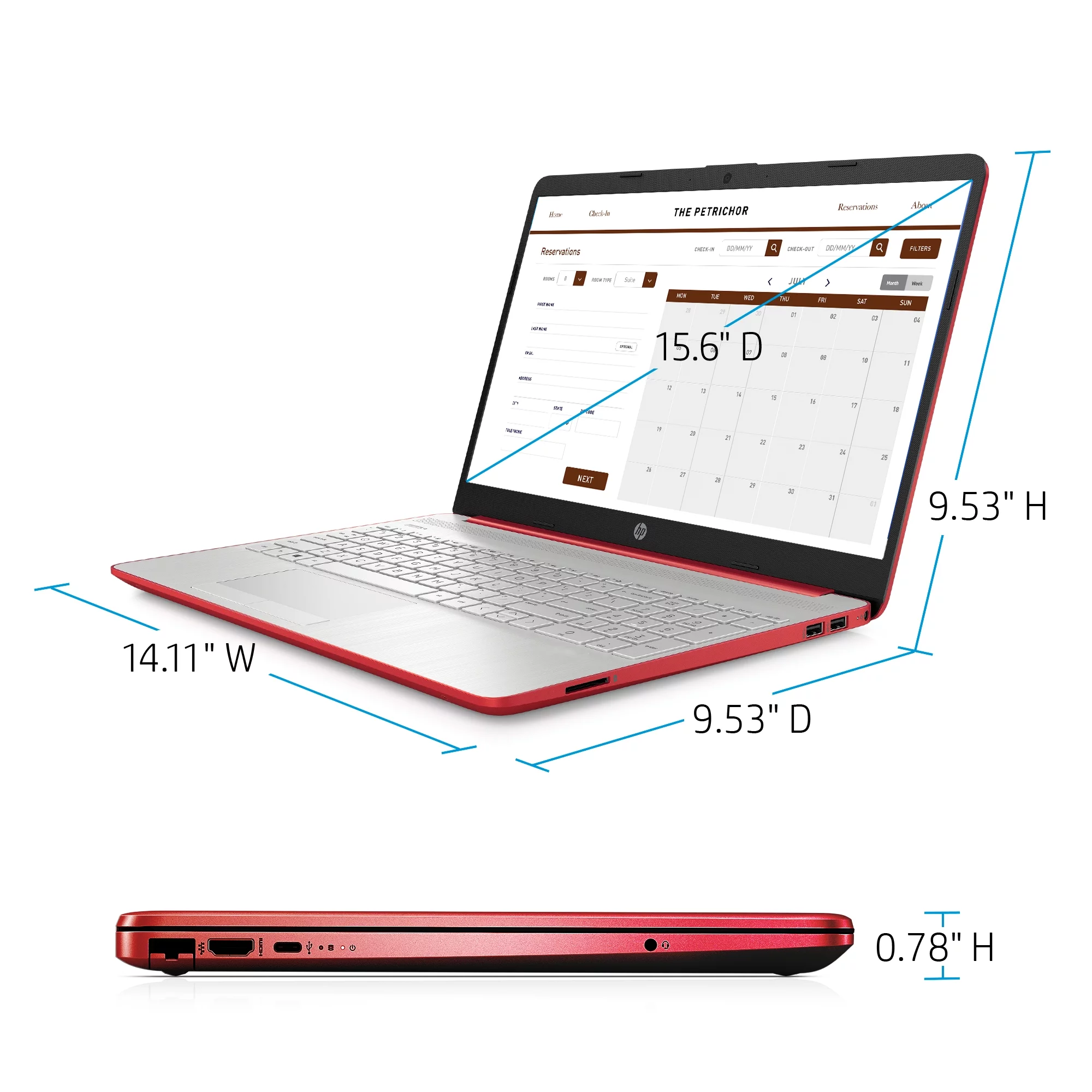 HP Notebook 15 Premium Business Laptop 15.6” diagonal HD Display Intel Pentium Gold 6405U Processor 16GB RAM 512GB SSD Intel UHD Graphics HDMI USB-C