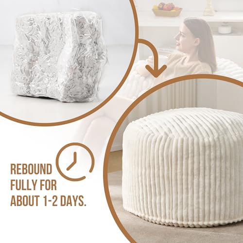 Hobestluk 5ft Bean Bag Chairs for Adults Large Beanbag Chair with Stripe Plush Cover Big Bean Bag Chair for Living Room Bedroom Dorm Office -Black