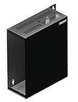 Hoffman E19SM4U Side Wall-Mount Cabinet, 4U, Steel, 19", Black