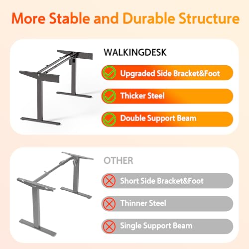 48x24 Inches Electric Standing Desk with 2 Drawers, Height Adjustable Stand up Desk for Home Office, Ergonomic Sit to Stand Table with Storage Shelf