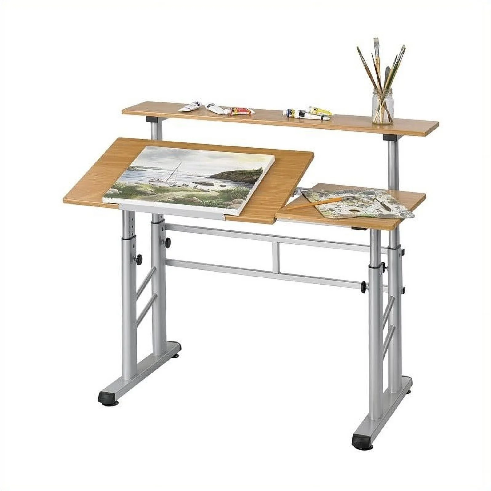 Scranton & Co Height Adjustable Split Level Drafting Table