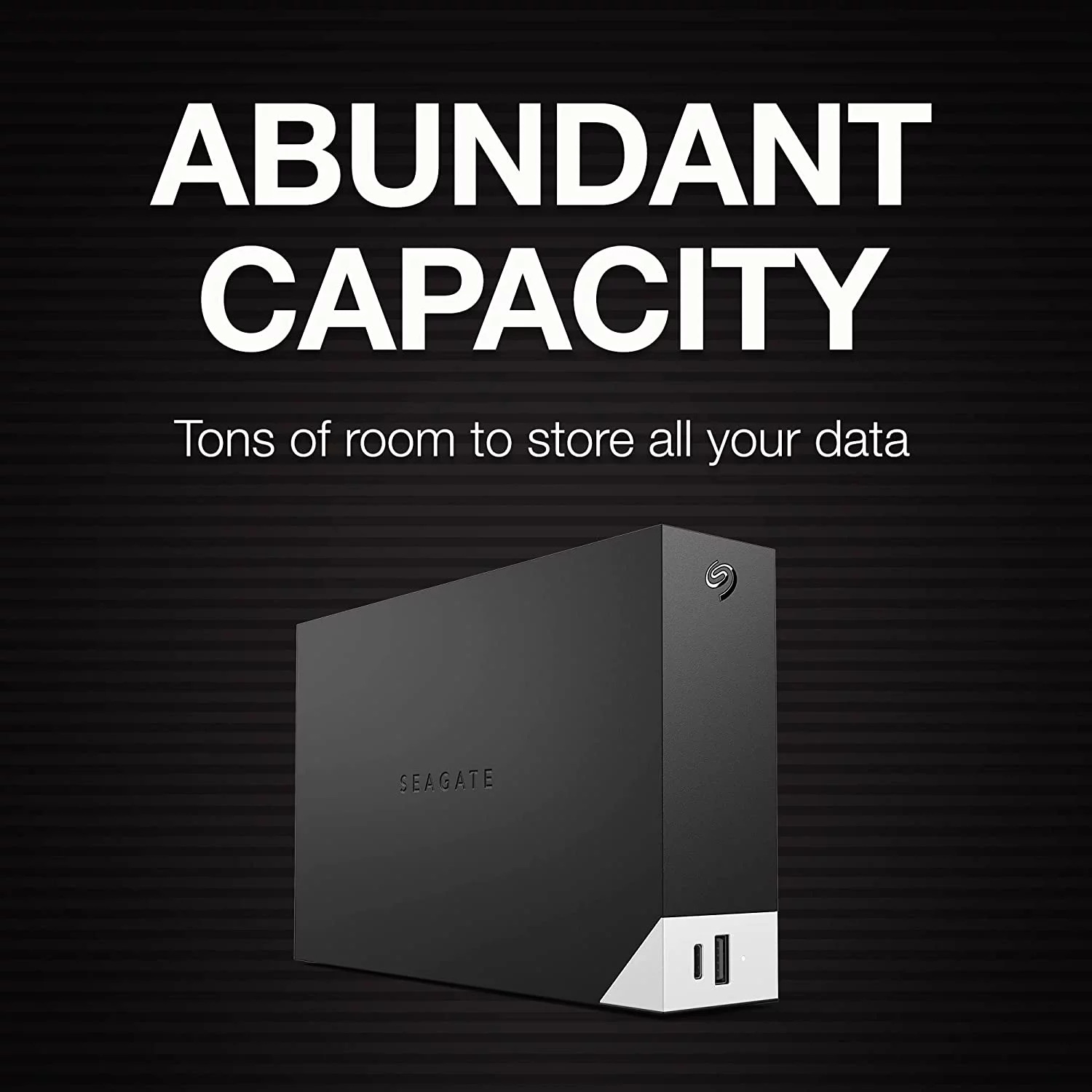 Seagate One Touch Hub 14TB External USB-C and USB 3.0 Desktop Hard Drive - Black (STLC14000400)