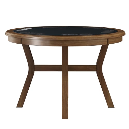 Hillsdale Furniture Cooper Convertible Wood 47 Inch Poker Game Table, Brown