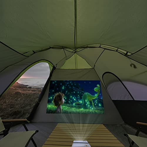 UNP Camping Tent 10-Person-Family Tents, Parties, Music Festival Tent, Big, Easy Up, 5 Large Mesh Windows, Double Layer, 2 Room, Waterproof