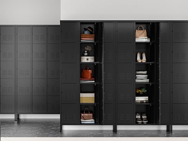 72" Metal Locker for Employees 3 Doors Blue Steel Storage Locker for Office, School, Gym - Metal Storage Cabinets for Home, Office, Gym, School