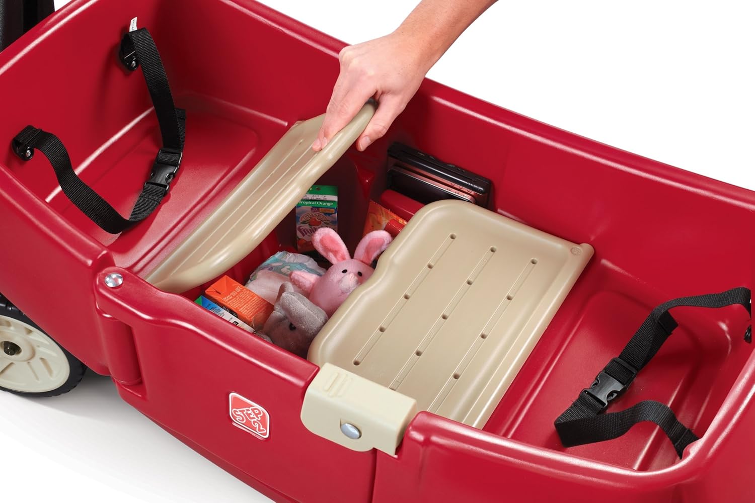 Step2 All Around Wagon For Kids – Comfortable, Durable Wagon with Whisper Wheels, Contoured Seats, Seat Belts, Cup and Snack Holders