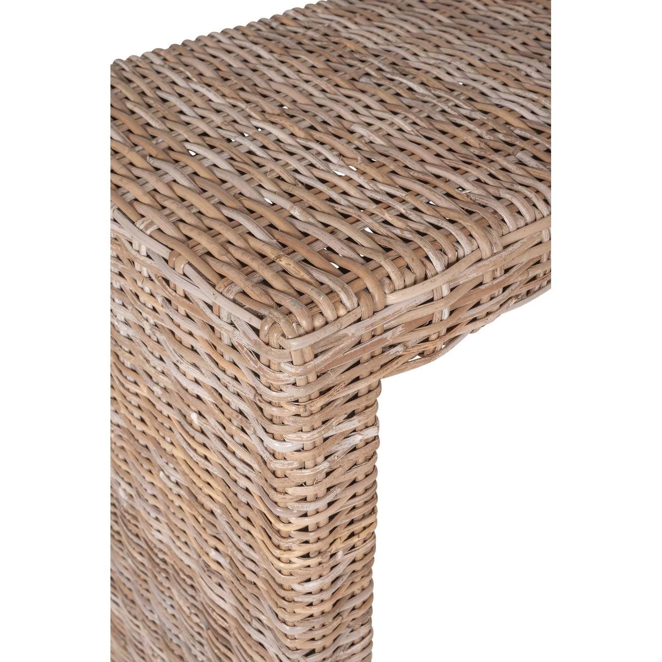 East at Main Caspian Rattan Console Table - Natural - Wicker