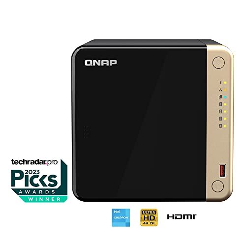 QNAP TS-464-8G-US 4 Bay High-Performance Desktop NAS with Intel Celeron Quad-core Processor