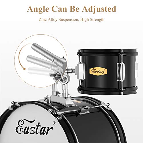 Drum Set Eastar 16 inch 5-Piece, Junior Drum Kit for Beginners Kids Teenagers with Adjustable Throne and Cymbal, Pedal & Drumsticks