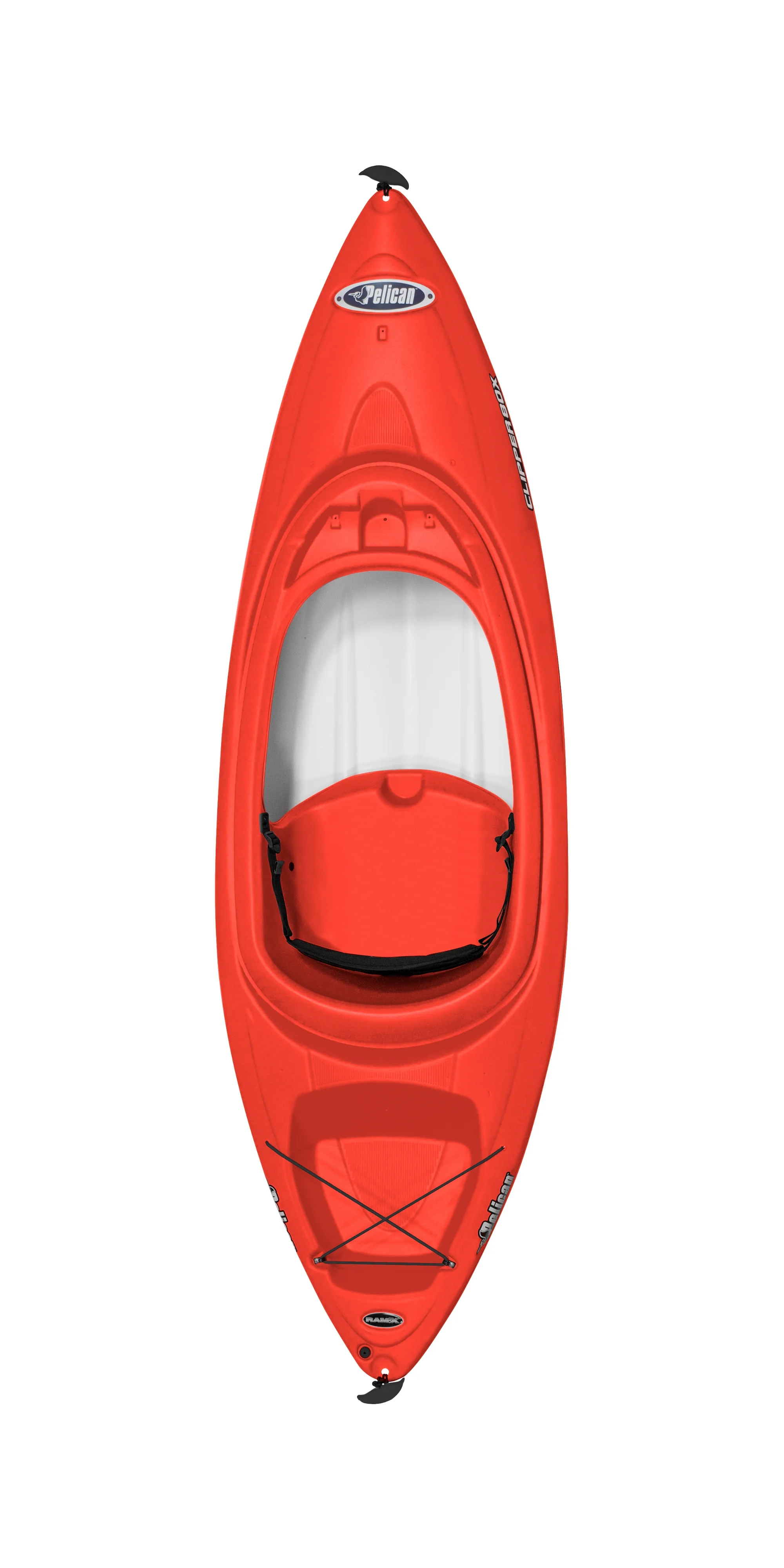 Pelican Clipper 80X -  Recreational Sit-in & One Person Kayak- 8ft - Red & Royal Blue with Paddle