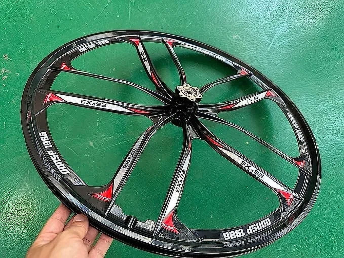 CDH 10 Blades 26" Bike Mag Wheel Set 100x135mm & Bicycle Suspension Fork, Bike Rim