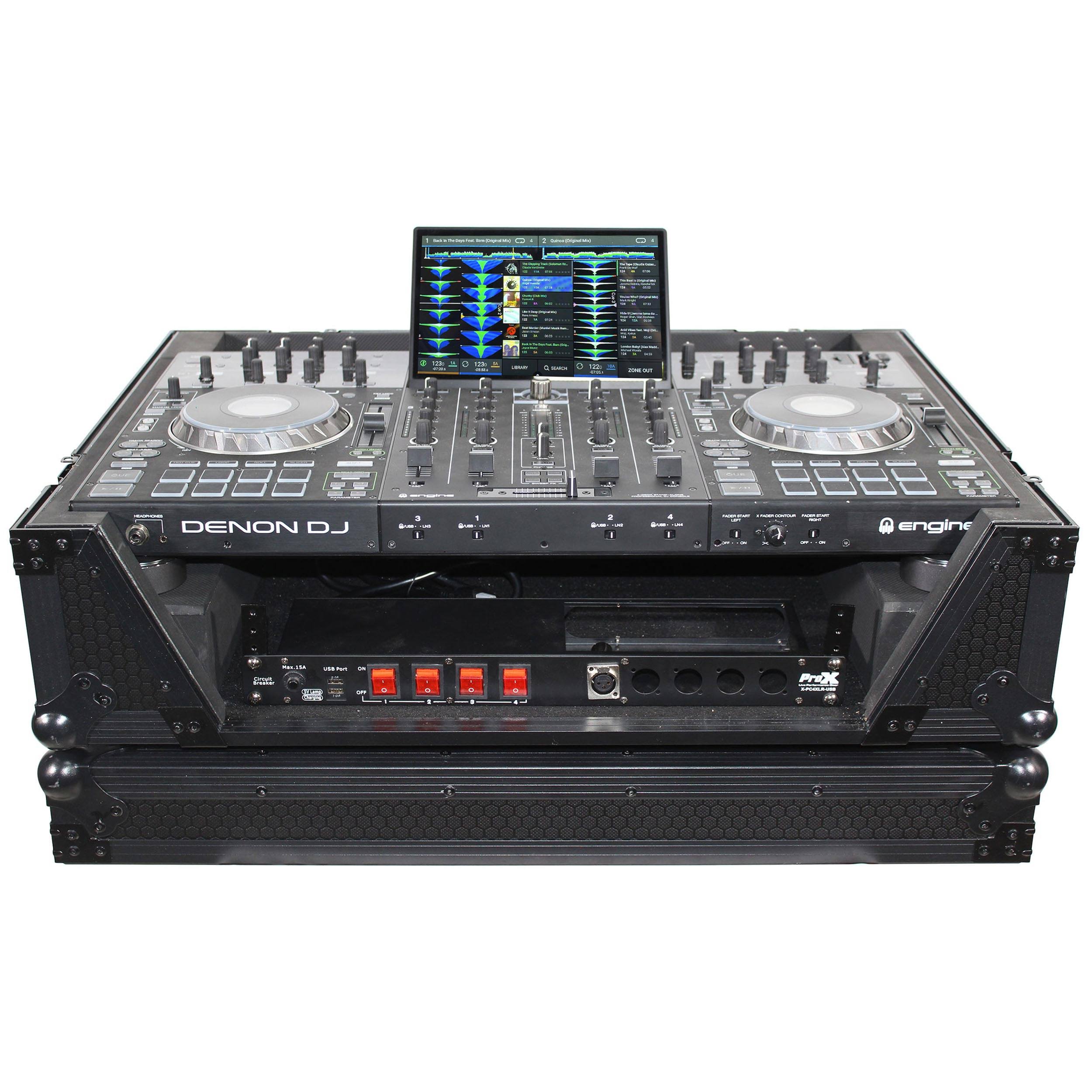 Prox XS-PRIME4 WBL2U Black 2U Flight Case for Denon Prime 4