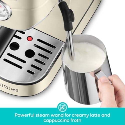 CASABREWS CM5418 Espresso Machine 20 Bar, Compact Espresso Maker with Steam Milk Frother