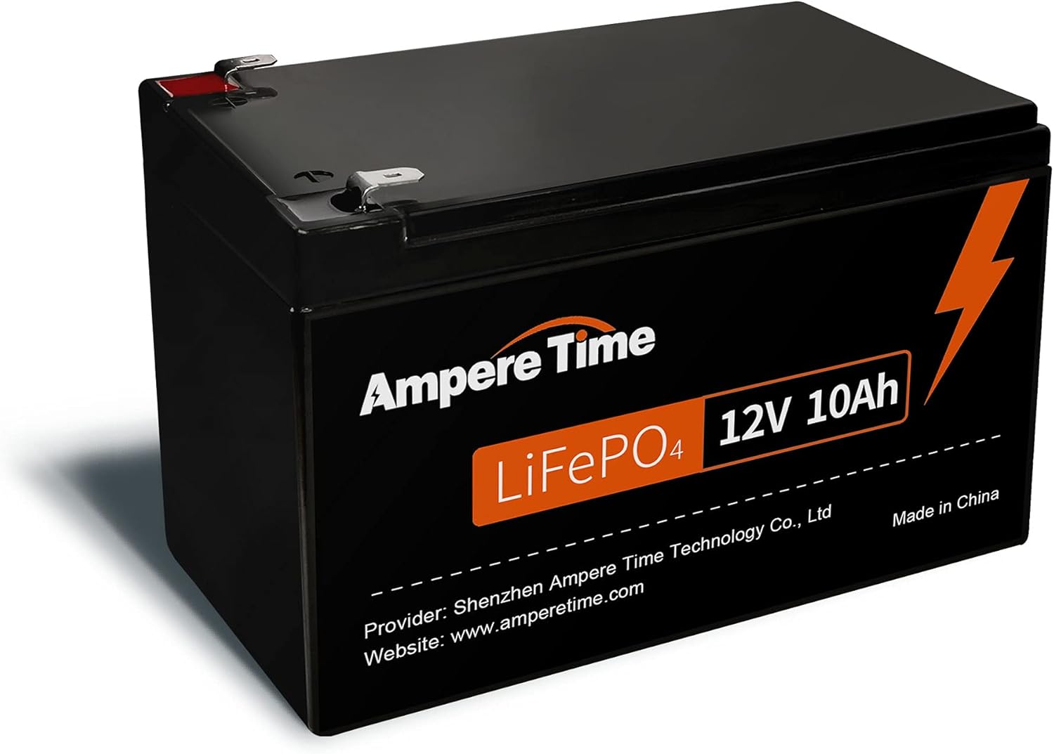 Ampere Time 12V 400Ah Deep Cycle LiFePO4 Battery Pack, with Built-in 250A BMS, Longer Runtime with 5.12kWh, 4000+ Cycle, Perfect for Solar System, RV