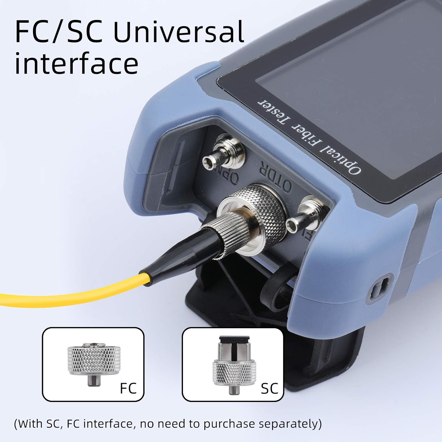 OTDR Fiber Optic Tester Mini-Pro 1310/1550nm SM Mulit Function Test OTDR Launch Cable Box Time Domain Reflectometer Cable Obstacle Detector with OPM
